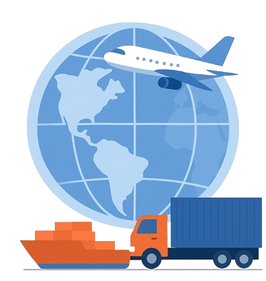 Global logistics illustration